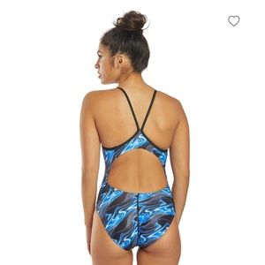 Dolfin Reliance Women’s Inferno Blue - V Back One Piece Swimsuit size 34